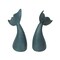 Set of 2 Cast Iron Whale Tail Bookends Nautical Home Decor Bookshelf Sculpture